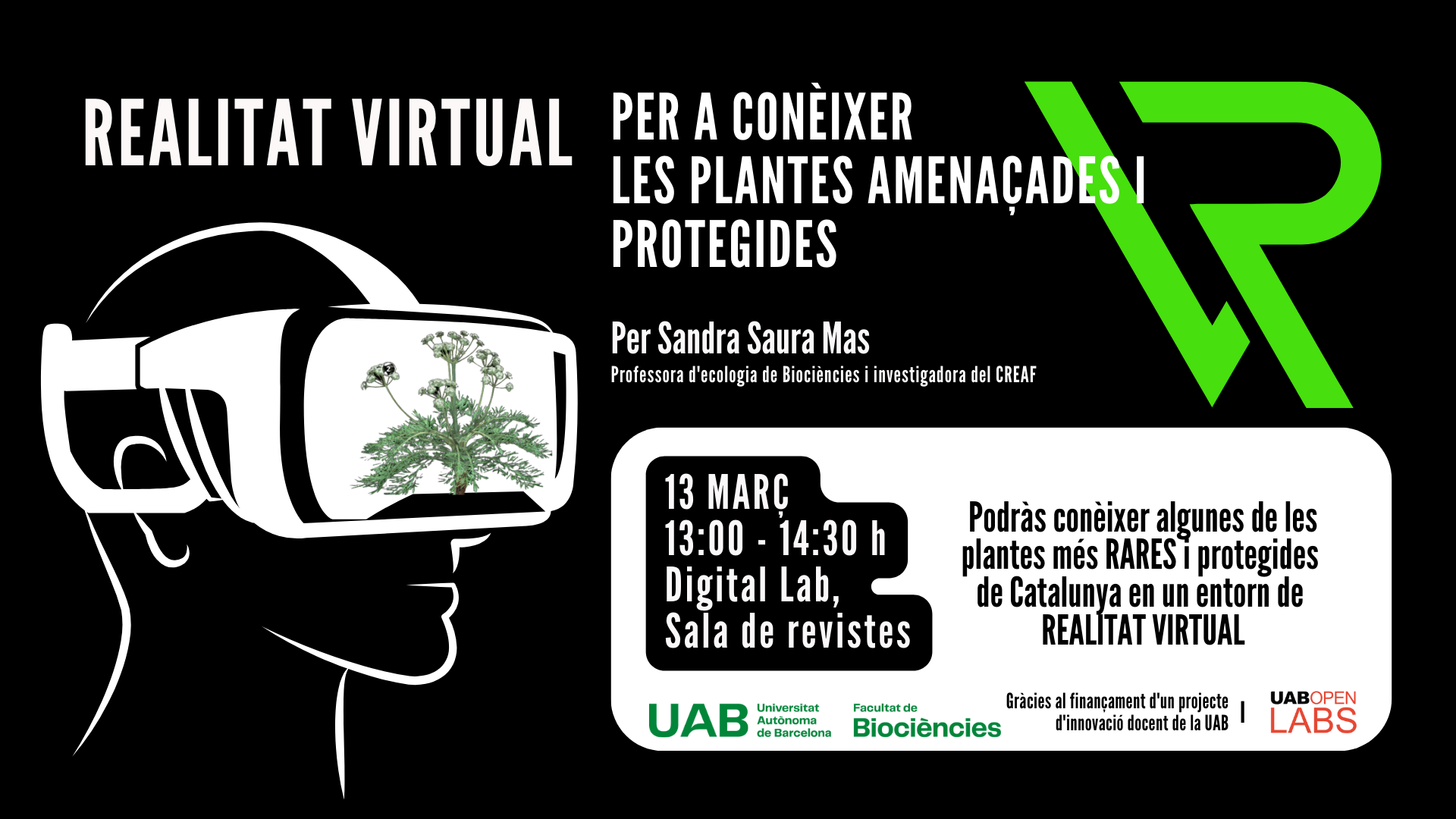 Realitat Virtual per a conèixer les plantes amanaçades i protegides